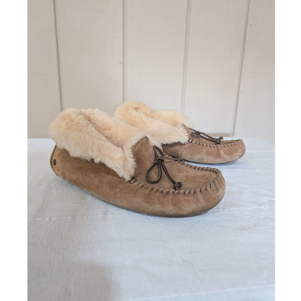 UGG Alena Chestnut Suede Moccasin Slippers 1004806 Womens 11